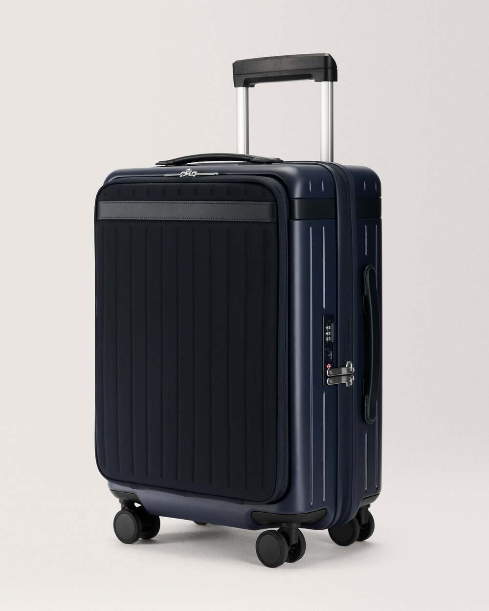 Carl Friedrik Carry-On Core Zipper Suitcase Navy/Navy X Laptop Pocket NEW